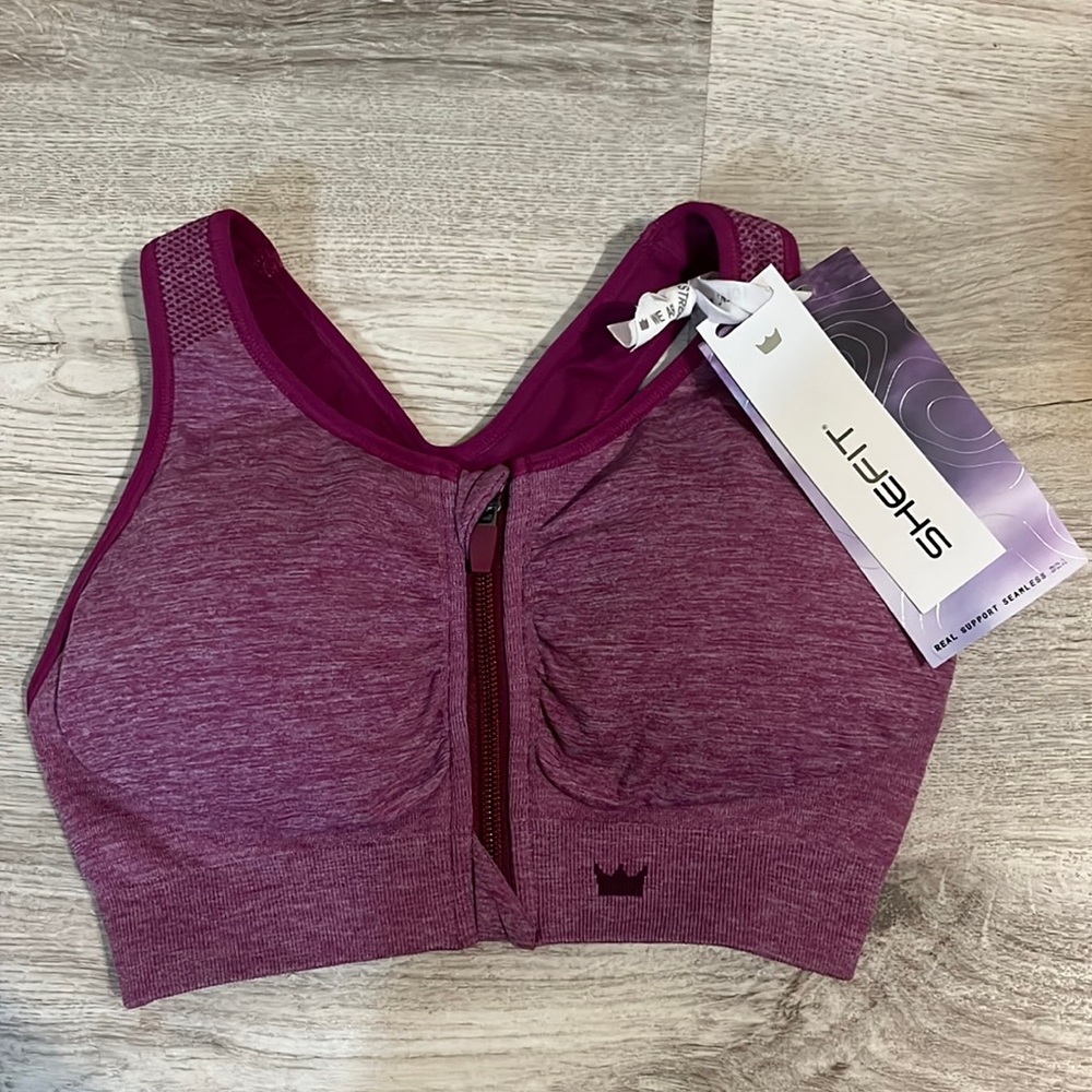 SHEFIT Real Support Seamless Bra Small New Purple Berry Lounge Bra